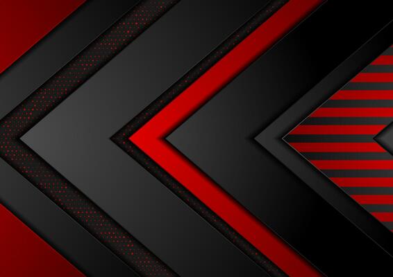 Hi-tech abstract background with red and black arrows