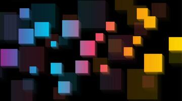 Colorful glossy squares abstract tech background vector