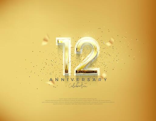 Premium Vector  Number 12 logo icon design, 12nd birthday logo number,  anniversary 12