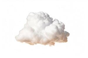 nube aislado en blanco antecedentes. generativo ai foto