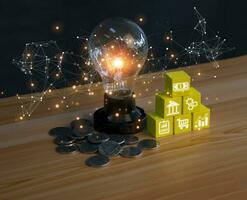 Planning concepts and ideas, new ideas, goals in business. photo
