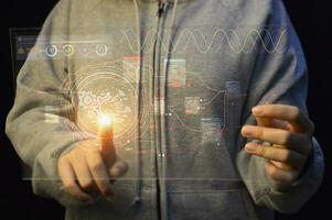 The concept of developing an artificial intelligence system that can interact with humans and be used in the industry 5.0 system. photo