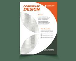 Corporate poster flyer pamphlet brochure cover design layout space for photo background, vector illustration template in A4 size