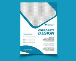 Corporate poster flyer pamphlet brochure cover design layout space for photo background, vector illustration template in A4 size