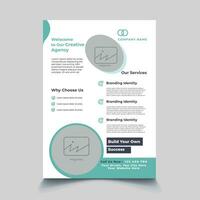 Creative marketing agency flyer design print template vector