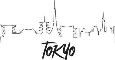Tokyo Line Drawing Free Vector