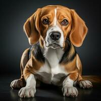 Cute basset hound dog photo