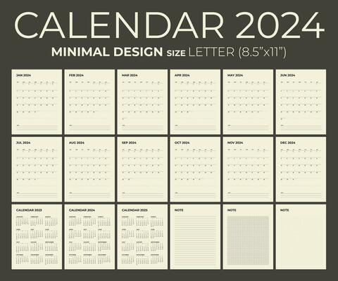 Monthly Calendar 2024 Vector Art Icons and Graphics for Free Download