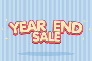 Year end sale text effect, alphabet pastel text effect, promotion discount label templates vector