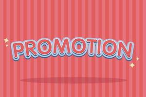 Promotion text effect, alphabet pastel text effect, promotion discount label templates vector
