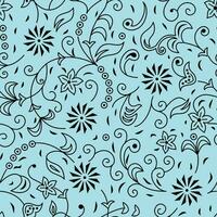 Vector design. Fabric print. Floral background for textile, invitation card