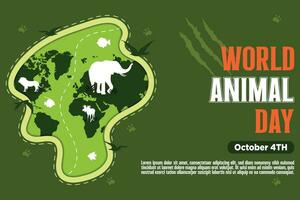 Vector World Animal Day With Flora and Fauna Illustration 1.8