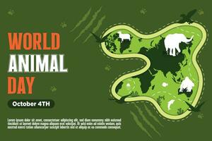 Vector World Animal Day With Flora and Fauna Illustration 1.5