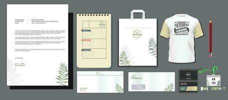 stylish business stationery items set with Vector Design