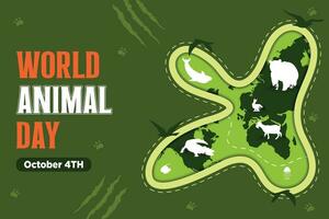 Vector World Animal Day With Flora and Fauna Illustration 1.4