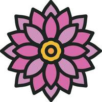 Dahlia Icon Image. vector