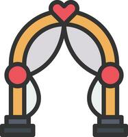 Wedding Arch Icon Image. vector