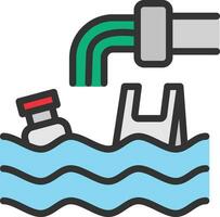 Water Pollution Icon Image. vector