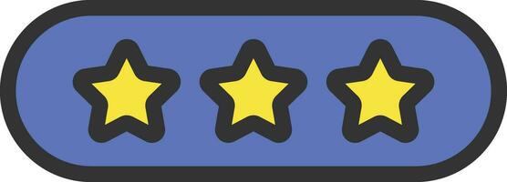 Three Reviews Icon Image. vector