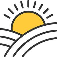 Sunrise Icon Image. vector