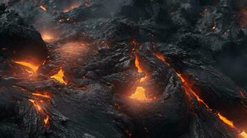big red lava lava in the mountains Generative AI, AI Generated photo
