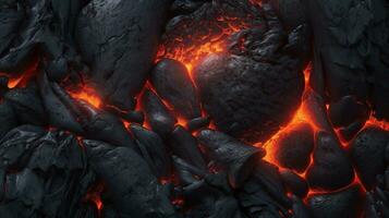 big red lava lava in the mountains Generative AI, AI Generated photo