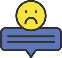 Sad Review Icon Image. vector