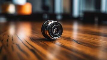 close up view of a car on a wooden table Generative AI, AI Generated photo