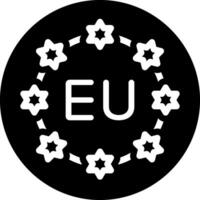 solid icon for european vector