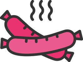 Sausage Icon Image. vector