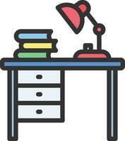 Study Table Icon Image. vector