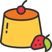 Pudding Icon Image. vector