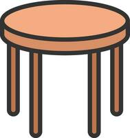 Round Table Icon Image. vector