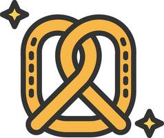 Pretzel Icon Image. vector