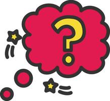 Question Mark Bubble Icon Image. vector