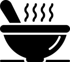 solid icon for bowl vector