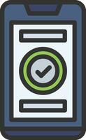 Mobile Check Icon Image. vector