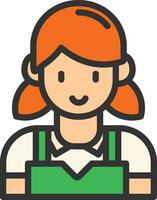 Ginger Women Icon Image. vector