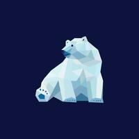 gratis vector geométrico polar oso logo diseño