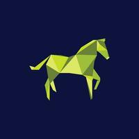 caballo geométrico vector para logo diseño