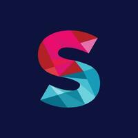 Free vector letter s logo geometric icon