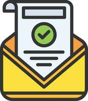 Letter Approved Icon Image. vector