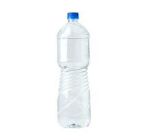 Plastic water bottle isolated on white background with clipping path. photo