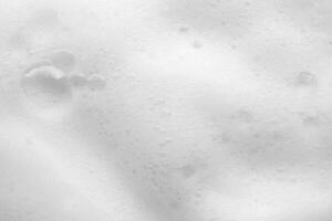 Abstract white soap foam bubbles texture background photo