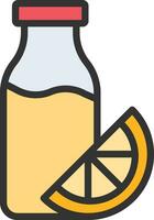 Juice Bottle Icon Image. vector