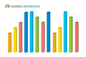 bar gráfico grafico diagrama estadística negocio anual reporte vistoso infografía, ilustración vector