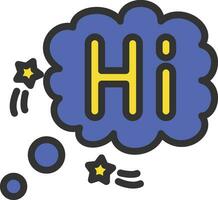 Hi Bubble Icon Image. vector