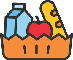 Groceries Icon Image. vector