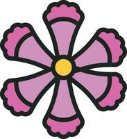 Fringed Dianthus Icon Image. vector