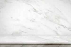 white marble table top with natural wall texture background for mockup product display template